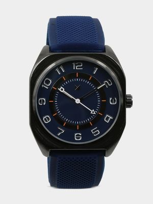 Men's Markham Tank Silicone Chronograph Navy Watch