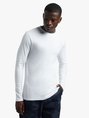 Men's Markham Longsleeve White T-Shirt