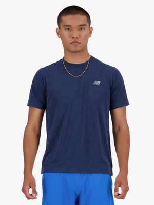 Mens New Balance Athletic Navy Short Sleeve Tee