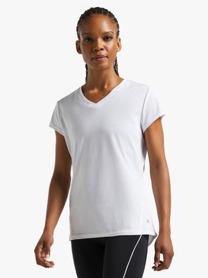 Womens TS Dri-Tech Active White Tee