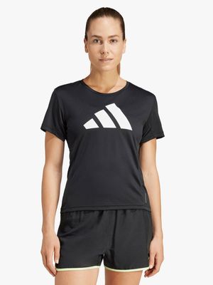 Womens adidas Run It Black Tee