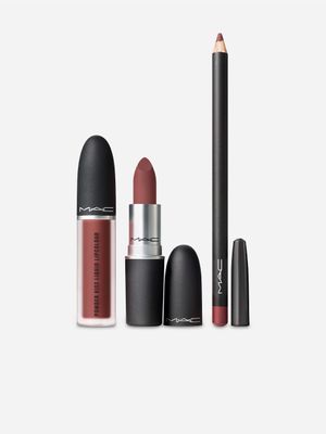 MAC Powdered Snow Powder Kiss Lip set