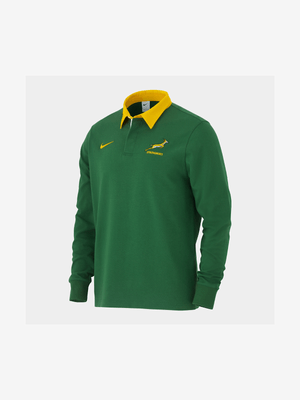 Mens Nike Springboks Unity Long Sleeve Old School Rugby Jersey