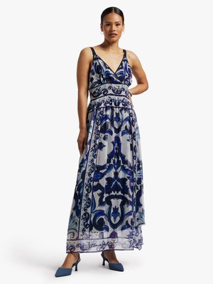 Women's Pringle Blue Rosalie Maxi Dress