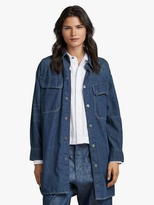 G-Star Women's Oversized Flap Pocket Denim Shirt