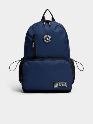 Men's Relay Jeans Front Zip Pocket Branded Navy Backpack