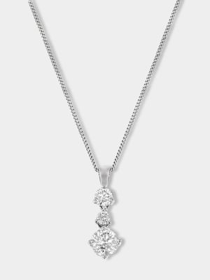 Sterling Silver Cubic Zirconia Triple Drop Pendant