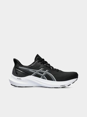 Mens Asics GT-2000 12 2E Wide Black/White/Carrier White Running Shoes