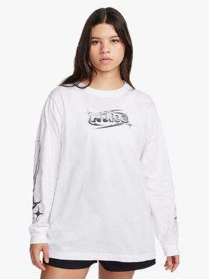 Nike Women's NSW White Long-Sleeve T-Shirt