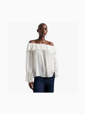 Chiffon Off Shoulder Top