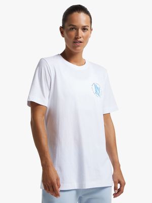 Womens TS Graphic Cotton White Tee