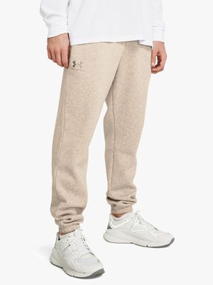 Mens Under Armour Essential Fleece Stone Jogger