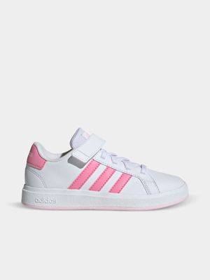 Junior Pre-School adidas Grand Court 2.0 White/Pink Shoes