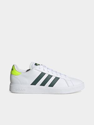 Mens adidas Grand Court White/Green Sneaker