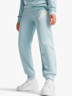 Womens Puma Power Pale Blue Trackpants