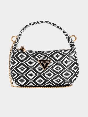 Women's Guess Black  Rianee Mini Hobo Bag