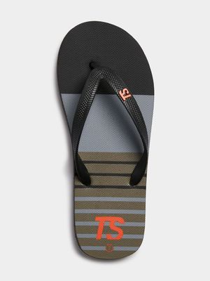 Mens TS Black/Fatigue Thin Stripes '23 Sandals