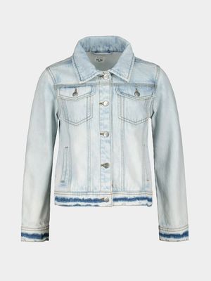 Older Girl's Ice Wash Denim Jacket