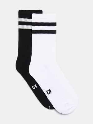 TS Multisport Stripe 2 Pack Crew Socks