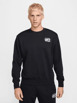 Nike Men's Club Black Sweat Top