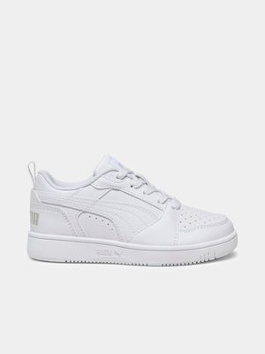 Junior Pre-School Rebound Low White Sneakers