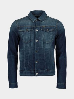 G-star Men's 3301 Slim Fit Hodra Stretch Denim Jacket