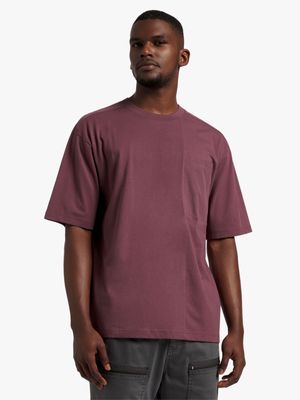 Men's Markham Pocket Detail Dark Purple T-Shirt