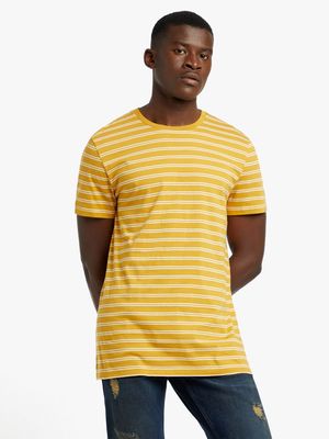 Men's Markham Double Horizontal Mustard/White T-Shirt