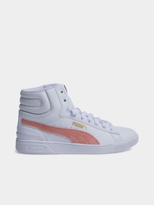 Women's Puma Vikky V3 Mid White/Pink Sneaker