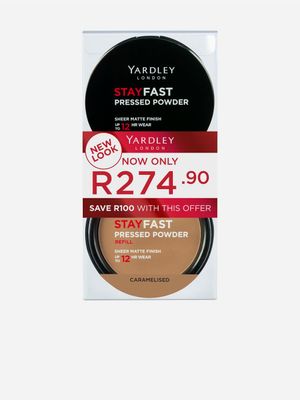 Yardley Stayfast Pressed Powder Refill Combo - Caramelised