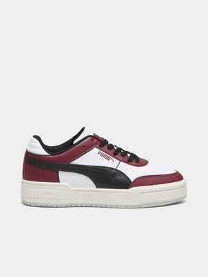 Puma Men's CA Pro White/Burgundy Sneaker