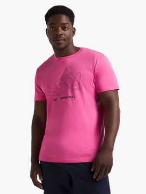 Mens Sneaker Factory Graphic Pink Tee