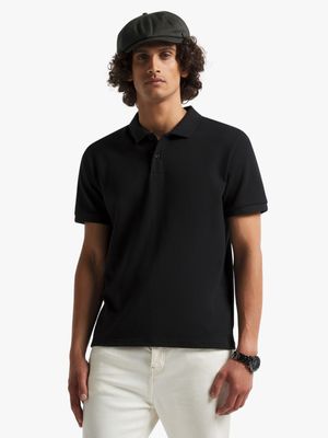 Men's Black Textured Golfer