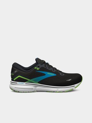 Mens Brooks Ghost 15 Black/Blue/Green Running Shoes