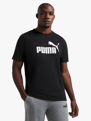 Men's Puma Essential Logo Black Tee