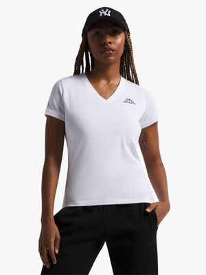 Women's Kappa Logo Cabou White Tee