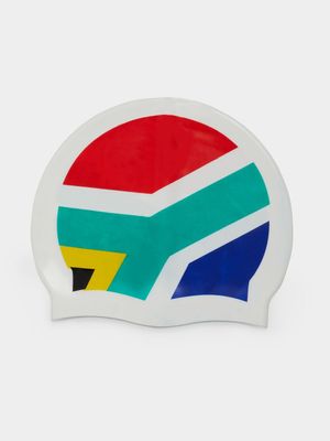 SA Flag Silicone Swim Cap