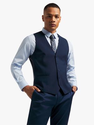 Men's Markham Skinny Core Navy Waistcoat