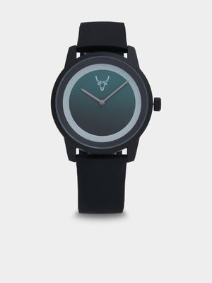 Men's Black Rubber Watch