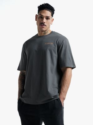 Mens TS NY Athletic Graphic Charcoal Tee