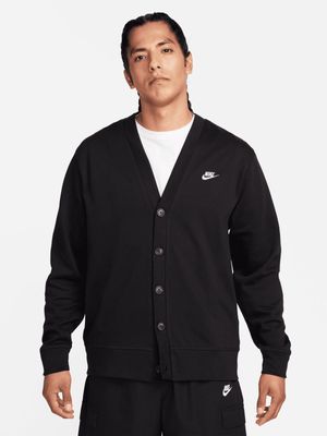 Nike Men's Club Knit Fairway Black Cardigan