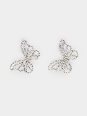 Diamante Butterfy Earrings