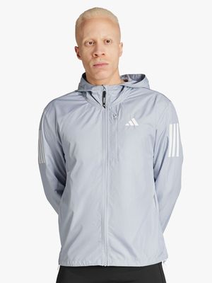 Mens adidas Own The Run Grey Jacket