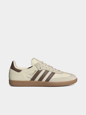 adidas Originals Men's Samba Cream/Brown Sneaker