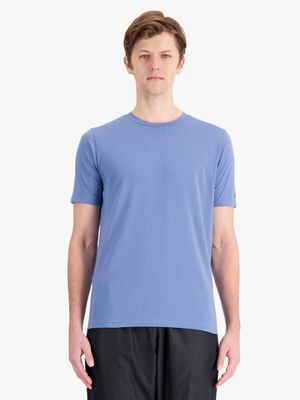 Mens New Balance Accelerate Pacer Blue Short Sleeve Tee