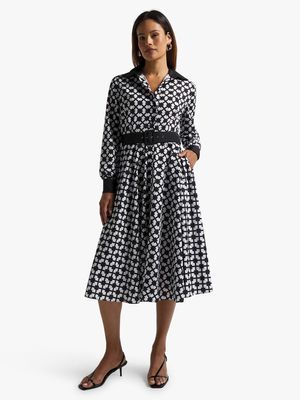 Women's Pringle Black Ingrid Geo Shirt Dress