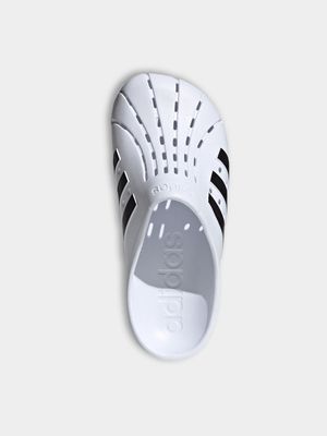 Womens adidas Adilette White/Black Clogs