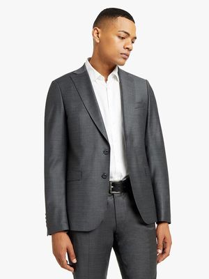 Fabiani Men's Premium Charcoal Wool Suit Jacket