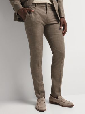 Men's Markham Skinny Textured Taupe Trouser