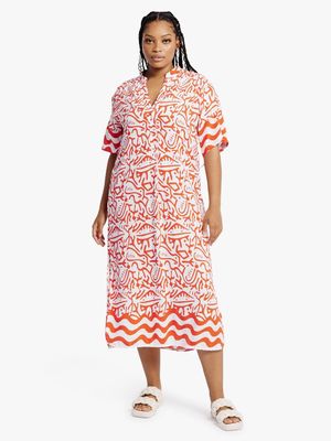 Women's Me&B Aztec Border Tunic Dress